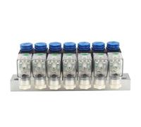 Pneumatic Solenoid Valve 3V1-06-NC 3/2 Way Integrated Control One Input Multiple Output with Busbar DC12V/24V AC110V/220V(AC110V 4mm Fittings,2F)