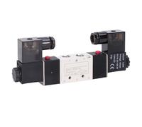 Pneumatic Solenoid Valve 4V220-08 2 Position 5 Way Dual Coil Control Directional Valve air Valve DC24V DC12V AC110V AC220V(4V220-08 8mm,AC220V)
