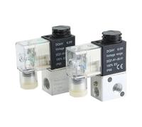 Pneumatic Solenoid Valves 2v025-08 3V1-06 2 Position 2 Way 1/4 Air Solenoid Valve AC 110V 220V Control Valve DC 12V 24V 1Pcs(2V025-08 AC380V)