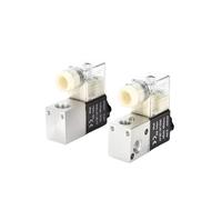 Pneumatic Solenoid Valves 2v025-08 3V1-06 2 Position 2 Way 1/4 Air Solenoid Valve AC 110V 220V Control Valve DC 12V 24V(2V025-08 DC24V)