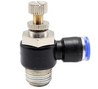 Pneumatic Speed Flow Controller 8mm 6mm 10mm 12mm OD Hose Tube 1/4" 1/8" 3/8" 1/2"(4mm,1/2")