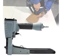 Pneumatic Staple Gun, Adjustable Nailing Depth, 35mm Nail Width, 1/4" Air Inlet Connector for Cardboard Boxes and Folding Boxes