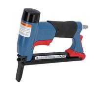 Pneumatic Staple Gunm, 21 Gauge Stapler 1/4 to 5/8in 140 Staple Loading Capacity Pneumatic Upholstery Stapler Air Powered Staple Gun for Framing, Roofing, Carpentry, Woodworking