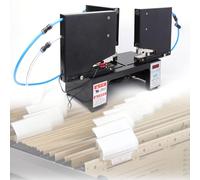 Pneumatic Stapler, Three Heads Booklet Stapler, Adjustable Max 35cm, Binding Depth 0-5mm, Electric Saddle Binding Machine for Cardboard Box Factory, Office, Archive