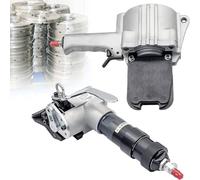 Pneumatic Steel Strapping Kit with Tensioner and Cutter, Industrial Metal Strapping Machine for Heavy-Duty Pallet Packaging, 19-32mm Width
