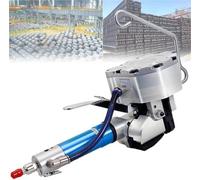 Pneumatic Steel Strapping Tool, Handheld Tensioner and Cutter Sealer for Heavy Duty Packaging, Portable Metal Banding Machine