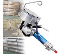 Pneumatic Steel Strapping Tool - Heavy Duty Tensioner & Cutter Sealer, Adjustable for Secure Packaging