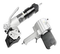 Pneumatic Steel Strapping Tools - Heavy Duty Tensioner and Cutters Sealer for 19/25/32mm Metal Banding, Portable Pneumatic Packaging Solution