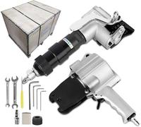 Pneumatic Strapping Machine - Heavy Duty Air Banding Tool for Metal Belt with Tensioner and Cutter for High Tensile Packaging