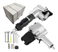 Pneumatic Strapping Machine - Metal Strapping Tool Set for 19mm/25mm/32mm Width, Includes Tensioner and Cutter Sealer for Portable Packaging