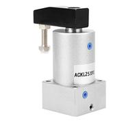 Pneumatic Swing Clamp Cylinder, Double Acting 25mm Bore Rotary Stroke 90 Degree/13mm, Air Swing Tool,23-148PSI M5 Thread Inlet/Outlet Port (ACK25-90L)