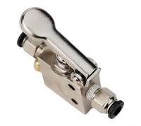 Pneumatic Switching Valve TAC231P 2 Position 3 Way Mechanical Roller Lever Valve with 6mm Connectors Brass Nickel Plated Rc1/8'' Thread Suitable for Air Systems