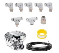 Pneumatic T-shape T-shirt, 3-way T pneumatic tube, quick release pneumatic connectors, labour-saving accessories, quick connection adjustments for the use and removal of hose