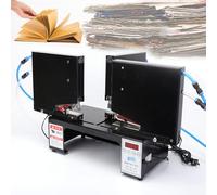 Pneumatic T-Type Saddle Stapler with Digital Display, 3-Head Rapid Stapler Machine for Booklets, Adjustable Positioning & Pop-up Nail Slot