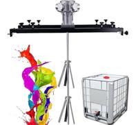 Pneumatic Tank Mixer Machine, 1000 L / 220 Gallon IBC Air Agitator, Bracket Air Agitators, Paint Mixing Equipment, Stand Paint Mixer(Small5Cylinders)
