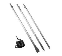 Pneumatic Taper Punch and Air Cold Chisel Three-Piece Set Length 18 Inch, 0.401Inch Hammer Shank Diameter, 7/32" Pointed Chisel 3/8" Pointed Tip 3/4-inch Flat Tip