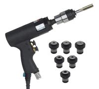 Pneumatic Tapping Machine, Air Power Drill Tapper with Self-Locking Mechanism for Steel, Iron, and Copper, Portable Gun Type Threading Tool with Wire Returning Feature