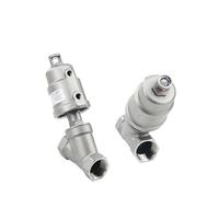 Pneumatic Three-Way Angle seat Valve 1/2" 3/4" 1" Female Normally Closed Y Type 304 Stainless Steel Pneumatic Air Angle Seat Valve DN15 1pc(1/2",Stainless Head_Double Acting)
