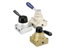 Pneumatic Three-Way Four-Way Hand-Operated Rotary Valve Hv-02/03 Manual Switch K34R6-8 8D 8L Hand-Operated Valve Reversing Val(4HV330-10)