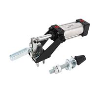 Pneumatic Toggle Clamp Quick Clamping Strong Load Bearing Pneumatic Clamp for Mold Making Welding G1/8in Hot Rolled Pickled Steel Plate SPHC Stainless Steel Black Silver 40mm