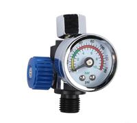 Pneumatic Tool Inline Air Regulator Gauge with Oil Water Trap Filter for Airbrush Use, Clear and Dry Airflow in Spray Painting Tasks