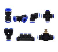 Pneumatic Tube Connector 1pc Air Quick Fittings Water Hose 4mm 6mm 8mm 10mm 12mm PU PY PK PM PZA HVFF(PV,6mm)