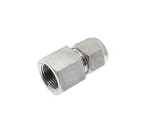 Pneumatic Tube Connector 1pc BSP Female Thread Pipe Adapter 1/8in, Double Ferrule Connector, Compression Fitting Stainless Steel 304(8MM*1/2INCH)