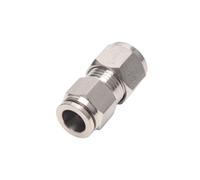 Pneumatic Tube Connector 1pc PZ Type 316 Stainless Steel Adapter, Quick Connect Compression Union Fitting, Fluid SS Connector(6x8mm)