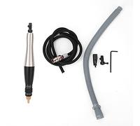 Pneumatic Ultrasonic Grinder, Air Grinding File with 0.6mm Stroke, Reciprocating Polishing Tool for Precision Work, Low Noise Multi - Hole Exhaust Design (TU-506 Silver Black)