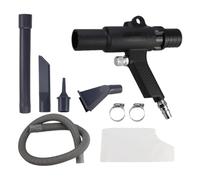 Pneumatic Vacuum Cleaner Kit 2 in 1 Air Vacuum Blow Suction Kit with 5 Nozzles Compressed Air Duster for Machinery Auto Repair