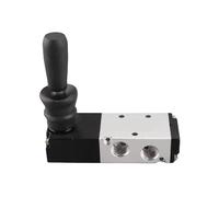 Pneumatic Valve, 0~0.8Mpa Pneumatic Manual Control Valve 5 Port 3 Position Hand Lever Hand Lever Air Valvepart for Industrial Automation (4H230-08)