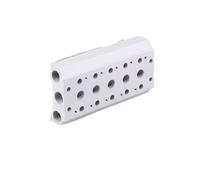 Pneumatic Valve Base Socket 4V110 4V210 4V310 Pneumatic Solenoid Valves Air Exhaust Manifold 100M 200M 300M Valve Plate Base with Accessories(12F - 12 Station,100M)