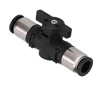 Pneumatic Valve Connector Manual Control Knob Switch, Air Line Quick Connect Fittings 3/8in, Plug - in Type with Self - Locking Bucket, Plastic and - Plated Copper for Harsh