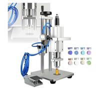 Pneumatic Vial Crimper - High Speed 30-60 Pcs/Min for Aluminum & Plastic Seals, Foot Pedal & Adjustable Height, Ideal for Laboratory & Production Line Use