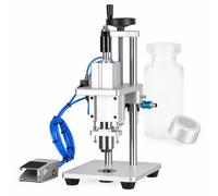 Pneumatic Vial Sealing Machine, Vial Crimper Machine - Pure Pneumatic Type, With Foot Pedal, 13/15/20mm Cap Sizes, 900-1800 Pcs/h, Tool-free Height, For Pharma, Cosmetic & Lab Φ13a