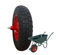 Pneumatic Wheel Barrow 3.50-8 (4PR) With Long Shaft Bearings 155 Mm Rubber