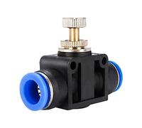 Pneumatics Air Throttle Valve Speed Control Quick Hose Tube Water Fitting Connector Pneumatic Fittings Adjust 4mm 6mm 8mm 10mm 1Pcs(LSA-12)