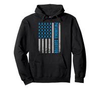 Pneumonia Survivor Awareness Ribbon Flag Health Support Pullover Hoodie