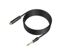 PNGKNYOCN 1/4" TS Extension Cable，2M Gold Plated 1/4" (6.3mm) TS Mono Male to Female Guitar Extension Cable (2M)