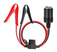 PNGKNYOCN 12V Battery Alligator Clip to Cigarette Lighter Extension Cable Featuring a 10A Fuse 18AWG for Vehicles, Outdoor Power Sources and Various In-Car Devices（0.6M）