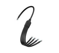 PNGKNYOCN 2 Wire Y Splitter Pigtail Cable,17AWG 2 * 1.0mm² 1 to 4 Way LED Splitter Extension Cable for Indoor Outdoor LED Strip Lights（0.5M）