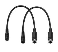 PNGKNYOCN 25CM 4 Pin DIN to 5.5 X 2.5mm DC Power Short Cable for CCTV Camera System Chargers Adapter (2-Pack)