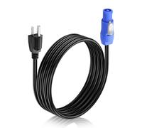 PNGKNYOCN 3-Prong NEMA 5-15p to PowerCON Power Cable，16AWG 20A 125V Heavy-duty AC Power Connection Cable for Stage Lighting, LED Screen, and Professional Audio Visual Power Supply（2M/6.6FT）