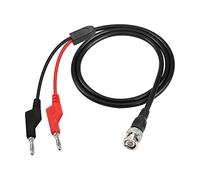 PNGKNYOCN 4.2Ft BNC Male to Stackable Dual Banana Plug Test Lead Coaxial Cable for Oscilloscope