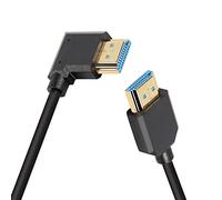 PNGKNYOCN 8K HDMI 2.1 Short Cable,1FT/0.3M 90 Degree Ultra High Speed HDMI Cable Right Bend HDMI Male to Male Cable Support 8K@60Hz,Dynamic HDR,HDCP 2.2&2.3, eARC (Right/0.3m)