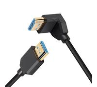 PNGKNYOCN 8K HDMI 2.1 Short Cable, 1FT/0.3M, Right Angle, Black, Male-to-Male, HDMI Cable, Compatible with TV, Monitor, Gaming Console
