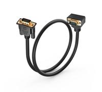 PNGKNYOCN 90 Degree VGA Cable,0.5M 1080P Full HD Right Angled Upward Bend VGA Male to Straight Male Monitor Video Adapter Cable for Computer Monitor Projector and More (0.5M)