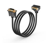 PNGKNYOCN 90 Degree VGA Cable,1.5M 1080P Full HD Right Angled Upward Bend VGA Male to Straight Male Monitor Video Adapter Cable for Computer Monitor Projector and More (1.5M)