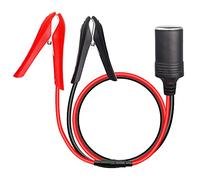 PNGKNYOCN Battery Alligator Clips to Cigarette Lighter Adapter Cable,18AWG 12V Car Cigarette Lighter Female Socket to Alligator Clips Extension Cable with 10A Fuse（2FT）