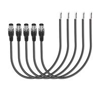 PNGKNYOCN BNC Female Pigtail Cable,75 Ohm Bnc to Bare Wire，25cm High Frequency Coaxial Adaptor Cable for CCTV Camera Terminal Adpater (5-Pack) (Female)